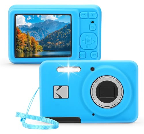 EUGOOCX Silicone Camera Case Compatible with KODAK PIXPRO FZ55, Soft Silicone Cover Anti-Scratch Digital Camera Protective Sleeve (Blue)