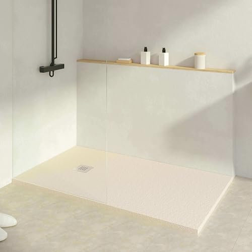KOES - Receveur de douche en résine modèle INDO – 70x80 – Crème RAL 1013