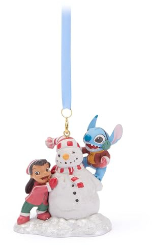 Disney Store, Lilo y Stitch, Sketchbook, Adorno navideño, 5 cm, decoración de Navidad, Adorno para el árbol de Navidad de coleccionista