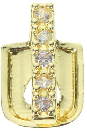 SHERCHPRY Diamond-inlaid Gold Teeth Grill Prop Hip Hop Style Rhinestone for Party Photo Fancy Dress Accessory