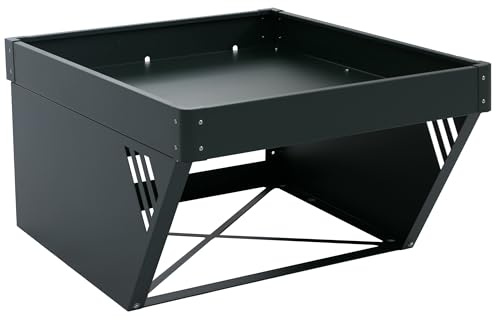 PROREGAL Mähroboter-Garage mit Pflanzkasten | HxBxT 40x60x70cm | Dach Unterstand Rasenmäher Metall | Grün