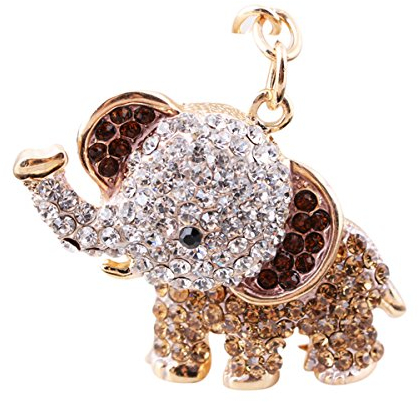 Elefanten Schlüsselanhänger Handtaschen Deko (Kaffee)