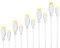 KabelDirekt – 5x 1m Câble Micro USB (USB 2.0, câble de charge et synchro, blanc)