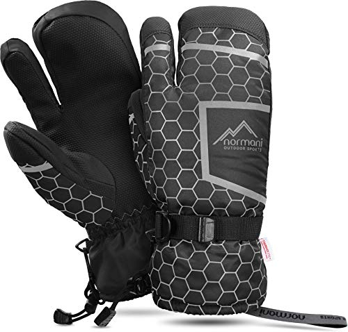 normani Winterhandschuhe Apex gefüttert mit ComforMax Classic bis -35 Grad im Hummer Stil Farbe Schwarz/Grau Größe XL