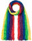 Japanwelt Seidentuch elegantes Damen Halstuch Crash-Schal 100% Seide silkroad 90 x 180 cm Verlauf Regenbogen