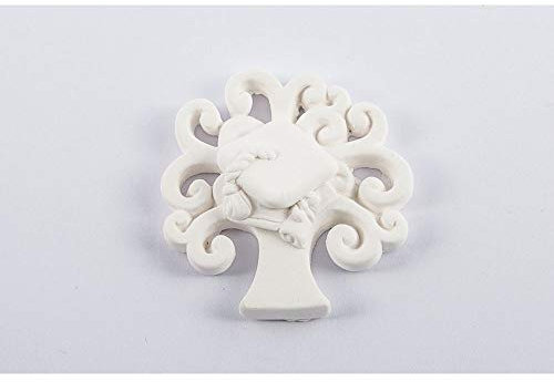 24x Gesso Gessetto Albero con TOCCO LAUREA decorazione bomboniera