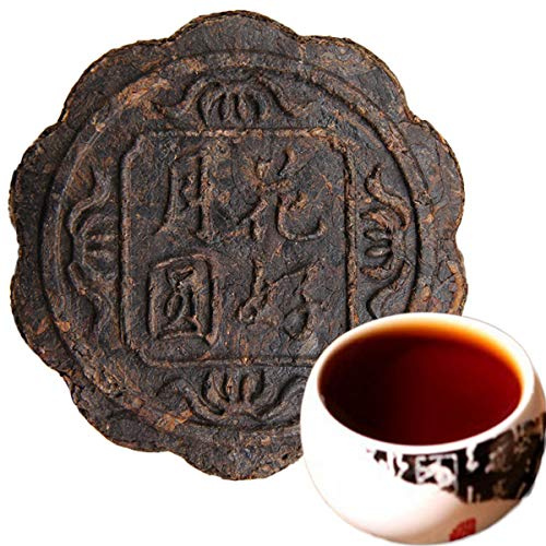 Yunnan Puerh thé Chen nian Puer lune gâteau thé bonne lune ronde puer thé mûr 100g (0.22LB) thé Pu'er thé noir thé Puer thé chinois thé Pu thé Pu-erh vieux arbres thé Pu erh thé cuit thé rouge