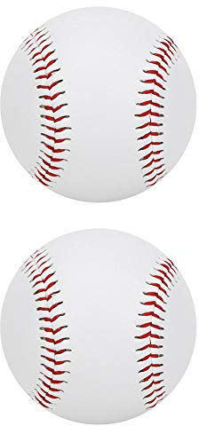 Soft Baseballs, 2 Stück PU Elastic Soft Filling Training Wear Resistant Base Ball Batting Übung Softball Alloy Bat Hit(Baseballs)