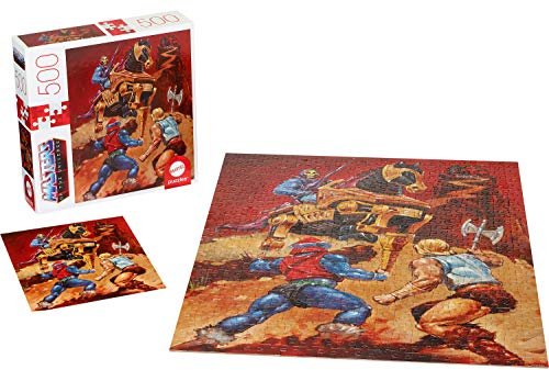 Mattel Masters of The Universe Jigsaw Puzzle mit 500 Teilen und Mini-Poster, He-Man und Skeletor, für Sammler und Kinder ab 8 Jahren