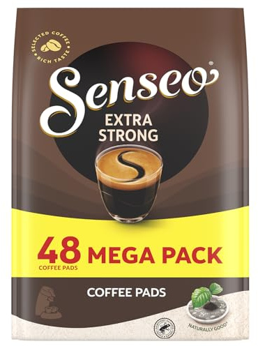 Senseo Extra Strong Coffee Capsules - 48pcs (Pack of 1) - Dark Roasting with Intense Bold Flavour and Rich Crema - Single-Served Coffee Pads Compatible with Senseo & PeleCom Machines