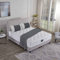 V6 Boxspringbetten Bestes Preis-Leistungsverhältnis (160 x 200 cm H3/H4, Grau)