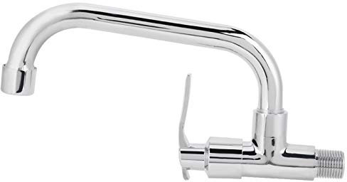Lsaardth Wasserhahn -G1/2in Wandmontage Single Kaltwasserhahn Waschbecken Wasserhahn für die Küche zu Hause(Type B 20cm)