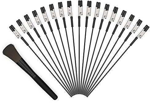 Actekart 40 x Krokodilklemmenstifte (Upgrade-Gummispitzen) für Gundam-Modellmalerei und 1 x Reinigungsbürste für Airbrush-Sprühen, Hobby-Modellierungsteile für DIY-Karte, Foto, Memo