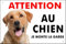 Pubblimania Labrador retriever Panneau signalétique pour chien en aluminium rigide, d’une épaisseur de 3 mm (20 x 30 cm)