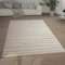 Paco Home Hochflor Teppich Wohnzimmer Shaggy 3D Optik Ethno Boho Vintage Look Weich, Grösse:200x280 cm, Farbe:Creme 2
