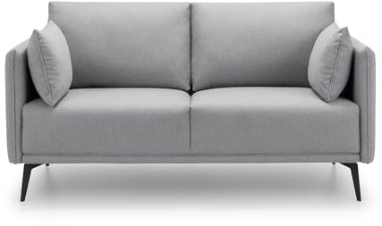 Julian Bowen Rohe 2 Seater Sofa, Platinum Grey