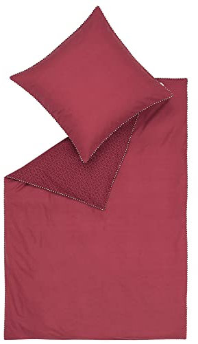 ESPRIT Bettwäsche-Set mit Print, 100% Baumwolle, 3 Stück, Größe 155/220, enthält 1x Spannbetttuch, 2x Kissenüberzug