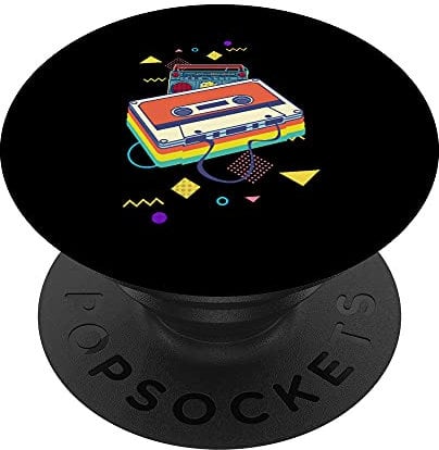 Cassetta retrò e impianto stereo per anni '80 e '90 PopSockets PopGrip Intercambiabile