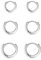 JASLILA Creolen Silber 925 Klein Ohrringe Set für Damen Mädchen, 3 Paar Helix Piercings Silber Ohrringe für Damen Herren Ohrringe Nase Lippenringe 8mm 10mm 12mm