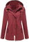 YUNCLOS Femme Blouson Veste de Pluie Mi-Long Imperméable Léger et Respirant Veste à Capuche Coupe-Vent d'Extérieur