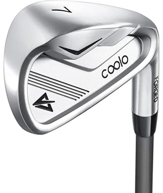 COOLO Single Graphite Golf Irons 7 for Golfer Slower Swing Speeds, Reduced Strain on The Old Elbows and Wrists, Help Shots Go Farther, Men & Women Right Handed (Men)