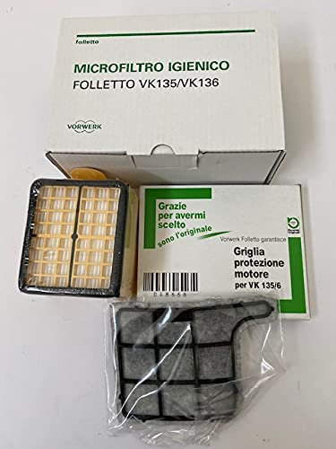FOLLETTO KOBOLD VK 135-136 KIT FILTRO MOTORE + FILTRO ODORE (PRODOTTI ORIGINALI ARRIVANO NEL LORO IMBALLO COME FOTO)