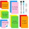 MVISUAL Bunte Trocken Abwischbare Haftnotizen 7,6 x 7,6 cm und 7,6 x 12,7 cm, Wiederverwendbare Haftnotizen, 6 Farben, 12 Stück, Wiederverwendbare Whiteboard Aufkleber,Abnehmbar,Waschbar