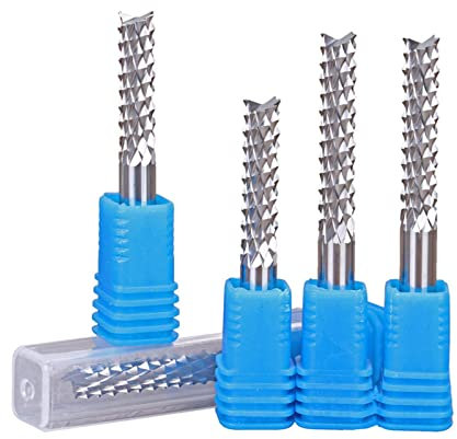 ZSBLXHHJD Oberfräsen-Bits Wolframkarbid Maisschneider 3,175 mm 4 mm 6 mm 8 mm PCB Fräser Schaftfräser CNC Fräser für Holzbearbeitung Graviermaschine (Größe: 10 Stück, Farbe: 8 x 32 x 60)