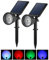 BLOOMWIN Focos LED Exterior Solares RGB Colores Cambiado - 2 Pack Luz Solar Exterior Jardín Impermeable IP65, Lamparas Proyector Suelo con Estaca Iluminación Decoración Jardín Césped Terraza Navidad