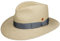 Mayser Panama Bogarthut Sommerhut Sonnenhut Panamastrohhut Strandhut Mafiahut Panamahut Damen/Herren - Made in The EU mit Ripsband, Ripsband Frühling-Sommer - 58 cm Natur-blau