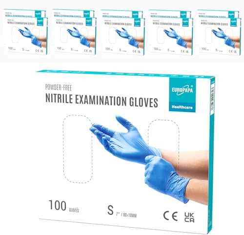 EUROPAPA® 1000x Nitrilhandschuhe Einweghandschuhe puderfrei Untersuchungshandschuhe EN455 EN374 latexfrei Einmalhandschuhe Handschuhe in Gr. S, M, L & XL verfügbar (Ocean Blau, S)