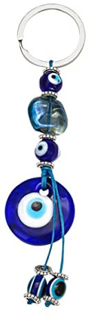VALICLUD Porte-Clés Fer À Cheval Décor Clés De Voiture Porte-Clés Porte-Clés pour Clés De Voiture Bleu Oeil Porte-Clés Mauvais Œil Charme Bleu Mauvais Œil Porte-Clés Mauvais Yeux