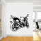 WEIMEIJIE Motocross decalcomania murale estrema velocità sport moto adesivo finestra teen camera da letto garage decorazione domestica 57x64 cm