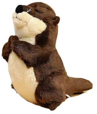 Surplex Otter Plüschtier Kuscheltier Gefüllte Milchtee Soft Otter Dekorative Plüschkissen Weiches Cartoon Plüsch Rückenkissen Geschenk Spielzeu Für Kinder (30cm/11.8)