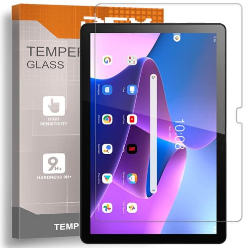 REY Protector de Pantalla para Lenovo M10 FHD 3ª Gen 10,1 - Lenovo M10 3ª Gen 10,1, Cristal Vidrio Templado Premium