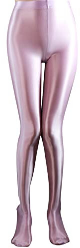 Leggings da donna lucidi, leggings, rossi, metallici, rosa, da ballo, brillanti, con glitter, elasticizzati, per feste, danza, discoteca, carnevale, balletto, viola., M