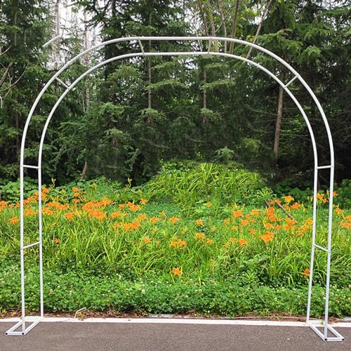 Grande Arche de Jardin pergola en métal pour décoration de fête de Mariage 180 W x H220 cm 200 W x H230 cm Blanc Vert (Color : Blanc, Size : 200W x H230cm)