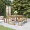 Gecheer 3-tlg. Sitzgruppe Holz Garten Essgruppe Sitzgarnitur Gartenmöbel Set Gartengarnitur Essgruppe Mit 1 Tisch & 2 Bank, für Garten, Terrasse und Balkon, Massivholz Kiefer Imprägniert