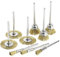 9 Brass Brush Wire Wheel Brushes Die Grinder Rotary Electric Tool for Engraver Metal Drills