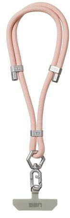 URBAN ARMOR GEAR UAG Phone Lanyard Wrist Strap 7mm - Anti-Theft Anti-Drop Adjustable Paracord Wrist Lanyard for Galaxy iPhone Cases, Civilian Rose Quartz