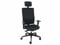 Dauphin SIM-O Bürostuhl mit Nackenstütze, voll gepolsterter Sitz- und Rückenlehne, Verstellbarer Sitzhöhe und Federkraft, Syncro-Quickshift-Mechanik, adaptiver Schiebesitz (Schwarz (077.033)