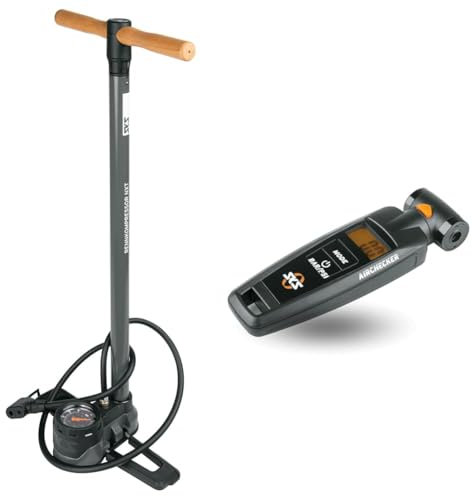 SKS GERMANY RENNKOMPRESSOR NXT Standpumpe & AIRCHECKER Digitaler Luftdruckprüfer