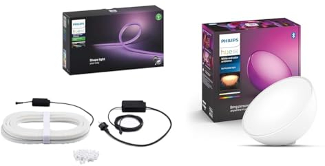 Philips Hue White & Color Ambiance Outdoor Lightstrip (5 m) & White & Color Ambiance Go Tischleuchte (530 lm)