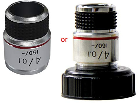 Lab Consumables Mikroskop-Objektiv, achromatisches Objektiv, 10 x 40 x, Objektivadapter, 20,2 mm
