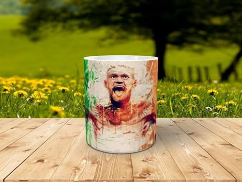 Personalisierbare Keramiktasse Conor Irland, 032, 350 ml, ideal als Geschenk für Geburtstag, Weihnachten, St. Patrick und Wichtelfreund