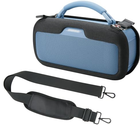 TXEsign Harte Lautsprecherabdeckung, kompatibel mit Bose SoundLink Max tragbaren Lautsprecher, Reise-Trageriemenabdeckung, EVA-Schutzhülle, Ersatzschale mit Schultergurt