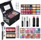 RoseFlower Schminkset Frauen, Professionelles Make-up-Set mit Lidschatten-Palette, Make-up-Pinsel, Lippenstift, Lipgloss, Eyeliner, Mascara, Rouge, Highlighter, Tragbare Reise Make-up-Geschenkset