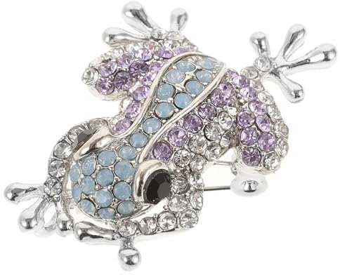 SOIMISS Frosch Brosche Metall Pin Strass Anstecknadel Für Kleidung Rucksack Hut Und Schal Dekoratives Tier Schmuck Accessoire