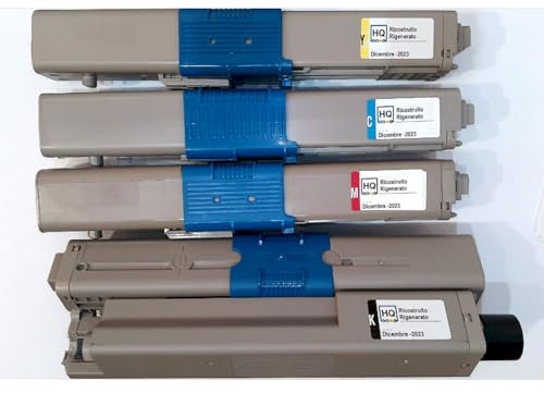 ECOPRO - Toner für OKI C332dn C332 MC363 C 332 MC 363 dn - 4-Farben-Kit - Bis zu 3.000 Seiten - Kompatibel - Ersetzt 46508709-12