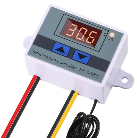 Digital Temperature Controller, Programmable Electronic Thermostat with Waterproof Probe, 1500W Power Capacity for Precise Temperature Control Range from -50 to 110 Degrees